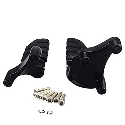 Rear Passenger Footpegs Foot Rests Pedal Mount Fits for Harley Sportster 883 1200 2014 2015 2016 2017 2018 2019 2020 2021 2022,Black - color: Black For Lion Paw Style