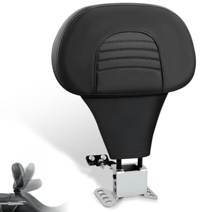FOVPLUE Adjustable Rider Backrest, Detachable Plug-in Driver Backrest Pad w/Mounting Kit for Harley Touring 2009-2025,for CVO Road Glide Street Glide Tri Glide FLHTK/L Electra Glide Road King,Style 1 - color: Black for Street Glide style