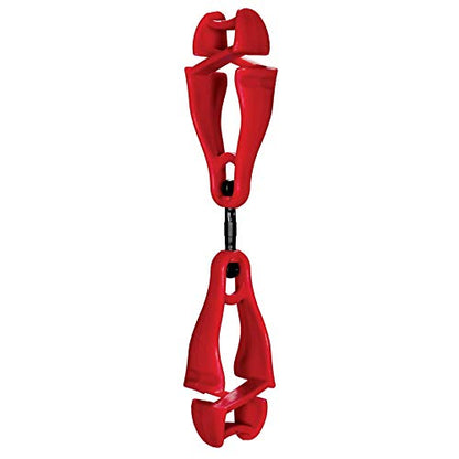 Ergodyne Squids 3400 Glove Clip Holder with Dual Clips,Red, 100-Pack - color: Red, size: 100-Pack