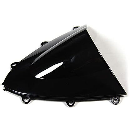 Motorcycle Double Bubble Windshield Windscreen Compatible for Honda CBR1000RR 2008 2009 2010 2011 Black - color: Black