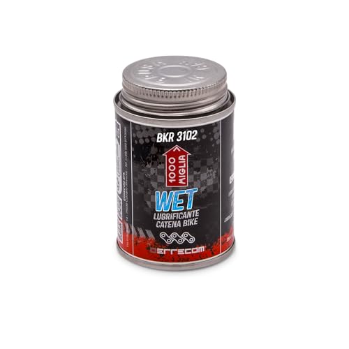 Errecom 1000 Miglia BKR 3102-4 fl oz (120 mL) Can, Wet Lube Bike Chain, for Wet and Muddy Weather Conditions, Brush Included - color: WET - 4 fl oz (120 mL) Can