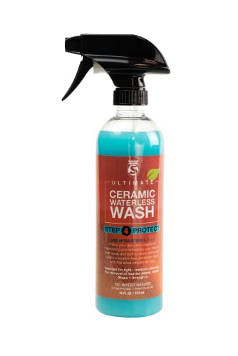 SILCA Bicycle SPA Ultimate Ceramic Waterless Wash - 16oz Spray Bottle - SiO2 Formulation - Pina Colada Scent - Encapsulation - frame wash for bicycle - Bike Wash - Bike cleaner - style: Step 4: Renew - Ceramic waterless spray 
