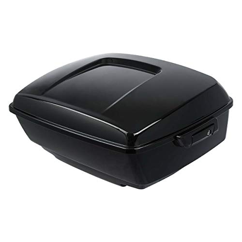 TCMT 13.7" King Motorcycle Trunk Backrest Pad Two Up Mounting Rack Fit For Harley 2014-2025 Touring CVO Road King Road Glide Street Glide Electra Glide Pack - color: Style B Black 2 Up Rack#2