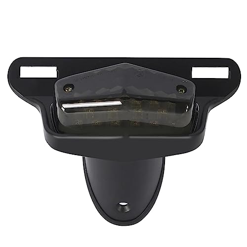 Motorcycle Rear Light with License Plate Bracket, Motorcycle Brake Running Red LED Tail Lights, Fit for Motorcycles All-Terrain, Off-Road Vehicles, Cruisers - Black Housing Smoked Lens - color: Black Housing Smoked Lens
