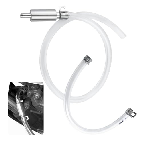 Brake Bleeder Hose,One Men Motorcycle Brake Bleeder Kit for Maintenance & Replacement of Brakes Fluid,Essential Clutch Bleeders Kit with Brakes Bleeders One Way Valve & Clamp