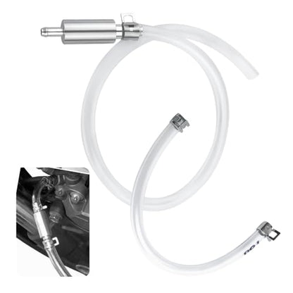 Brake Bleeder Hose,One Men Motorcycle Brake Bleeder Kit for Maintenance & Replacement of Brakes Fluid,Essential Clutch Bleeders Kit with Brakes Bleeders One Way Valve & Clamp