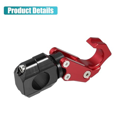 uxcell Motorcycle Handlebar Hook Aluminum Alloy Helmet Gloves Hanger Luggage Hanger for Honda ADV150 2023 W/Hexagonal Screws and Wrench Red