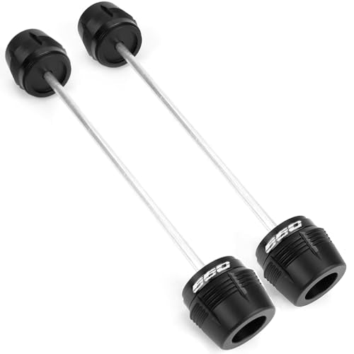 Compatible with 2025 DAYTONA 660 Tiger Sport 660 Tiger 660 Sport Trident 660 accessories Motorcycle Front Rear Wheel Axle Sliders Fork Crash Protector (Black) - color: Black