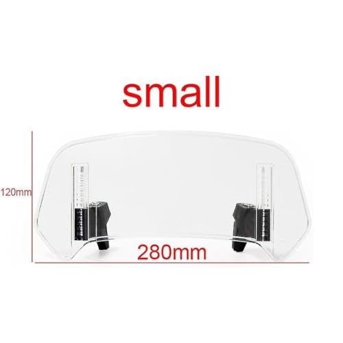 Motorcycle Windscreen for BMW K 1200 LT 1999-2003 2004 2005 2006 2007 2008 2009 2010 2011, Windscreen Air Deflector Adjustable Clip-On Windshield Extension,A 280mm×120mm Transparent - color: A 280mm×120mm transparent