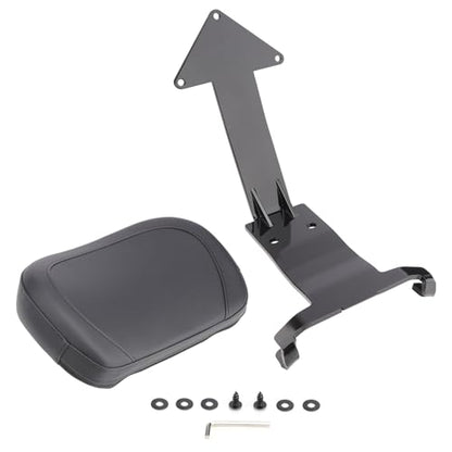 Motorcycle Rear Passenger Backrest Fit for Can-Am Ryker 600/900/Rally Edition 2019-2026, Ryker Sport 2022-2026, 15 Inches Detachable Backrest Pad with Mount Kit, Replace #219400843 (Black) - color: Black