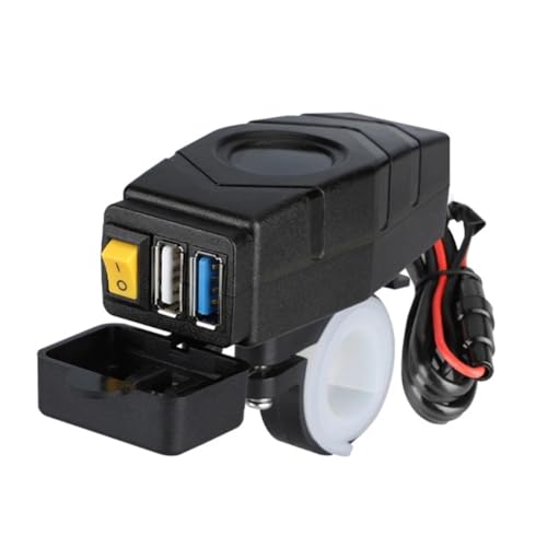 C1FB 20-80V E-Bike Handlebar USB Charger 24V 36V 48V 60V QC3.0 Quick Charger Adapter(Blue Light) Easy to Use