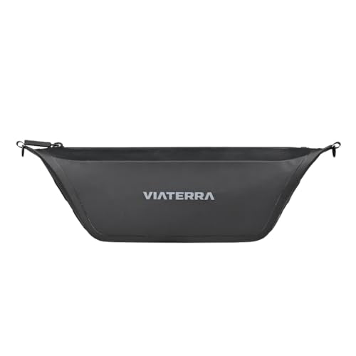 ViaTerra Waterproof Handlebar Bag 2L – Universal Motorcycle Handlebar Pouch | Front/Crash Bar Storage Bag For Adventure Riding