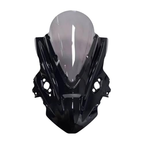 Motorcycle Windshield for 675SR CF675SR CF 675SR-R Motorcycle Double Bubble Windscreen Screen Windshield Wind Deflectors Accessories - color: Glossy Black Gray