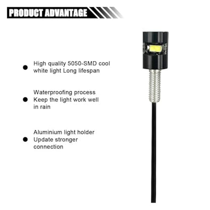 smilfuy 4PCS 12V LED License Plate Light, Waterproof LED Bulb Tag Light Motorcycle License Tag Screw Bolt Lamp for Car Truck RV ATV