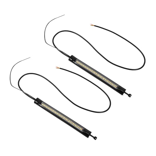 HEALLILY 2pcs Dual Flexible Led Turn Signal Lights for Motorcycles Stylish Daytime Running Light Strips Easy Installation for Enhanced Visibility and Safety