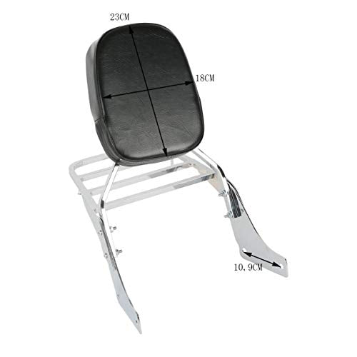 SLMOTO Sissy Bar Backrest Set Luggage Rack Pad Fit for Honda Shadow ACE 1100 VT1100 Shadow SABRE 1100 ACE VT1100 - color: Fit for Honda Shadow