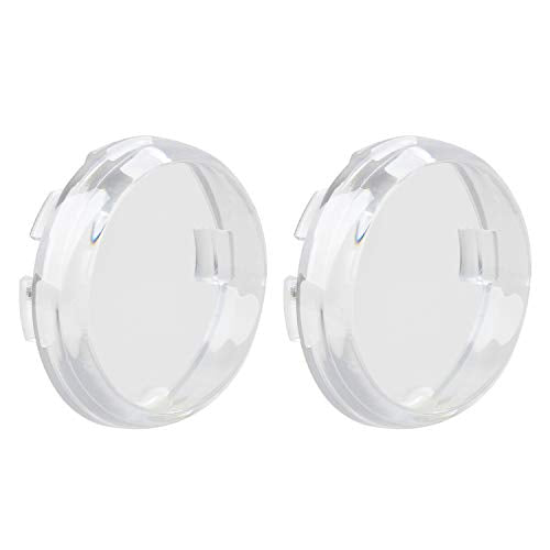 NTHREEAUTO 2 Inch Clear Bullet Turn Signal Lens Cover Compatible with Harley Sportster, Dyna, Road King, Street Glide, Softail - color: Clear