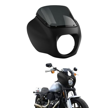 Front Headlight Quarter Fairing Windshield Fit For Harley Softail Low Rider FXLR S FXLRS 2018-2025 Street Bob FXBB FXBBS 2018-2025 Softail Standard FXST 2020-2024 Black Denim - color: Fairing Black Denim