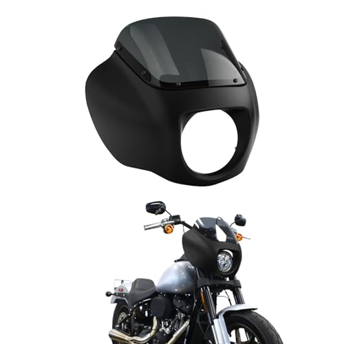 Front Headlight Quarter Fairing Windshield Fit For Harley Softail Low Rider FXLR S FXLRS 2018-2025 Street Bob FXBB FXBBS 2018-2025 Softail Standard FXST 2020-2024 Black Denim - color: Fairing Black Denim