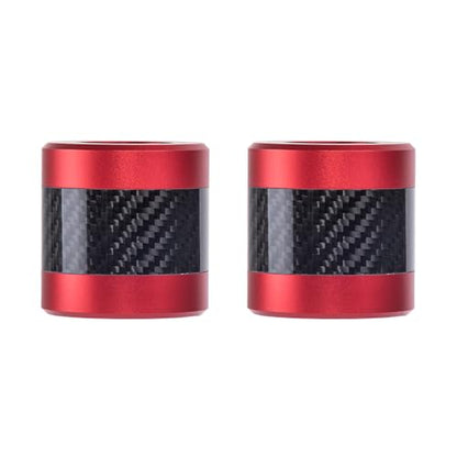 Advanblack Protek Machined CNC Alumium with Carbon Fiber Inlay Crash Bar Slider (Red CNC w/Carbon Inlay) - color: Red CNC w/ Carbon Inlay