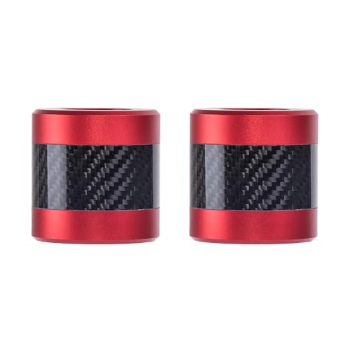 Advanblack Protek Machined CNC Alumium with Carbon Fiber Inlay Crash Bar Slider (Red CNC w/Carbon Inlay) - color: Red CNC w/ Carbon Inlay