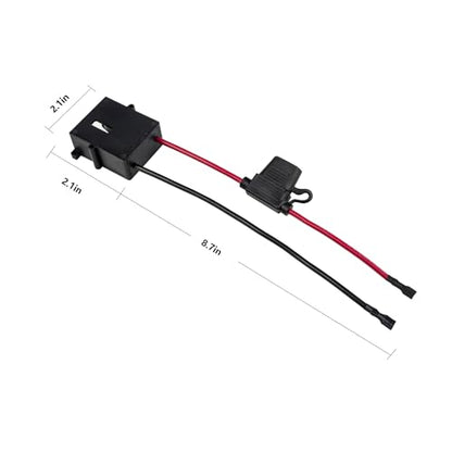 SEFEPODER Replacement Wire Harness Connector Compatible with Power Wheels 12 Volt Battery,12AWG Wire with Fuse, Lithium LiFePO4 and Lead-Acid Batteries Both Available - style: poewr wheels connector