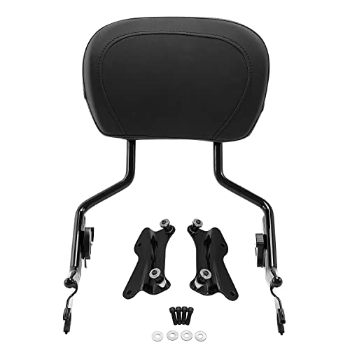 TCT-MOTORPARTS Black Detachable Backrest Sissy Bar w/Docking Hardware Kits Fit For Harley Touring Street Road Glide 2014-2025 - color: Black #1(2014-2025)