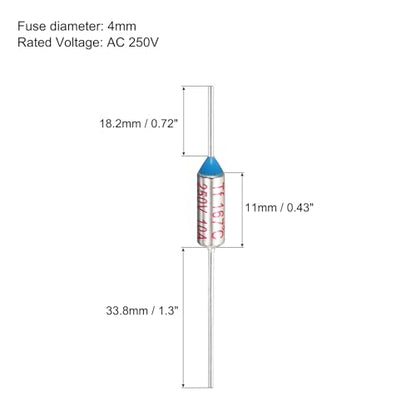 MECCANIXITY 10 Pcs Metal Temperature Thermal Fuse SF167 167C 332.6F 10A 250V Cutoff Thermal Fuse with 20 Pcs BN1.25 Bare Terminal Butt Connector - style: SF167
