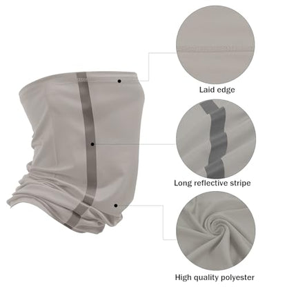 TCCFCCT Hard Hat Sun Shade, Full Brim Mesh Neck Sun Shield, High Visibility Neck Protection & Bandana Headband Face Scarf, Hard Hat Accessories, 2 Pack, Grey - color: Sun Shade 1+bandana 1 Grey