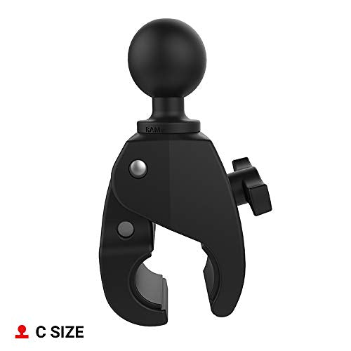 RAM MOUNTS Tough-Claw Medium Clamp Base with C Size 1.5" Ball, Rail Mount for 1"-1.6" Bars, Tool-Less Installation RAP-404U - size: Medium Clamp