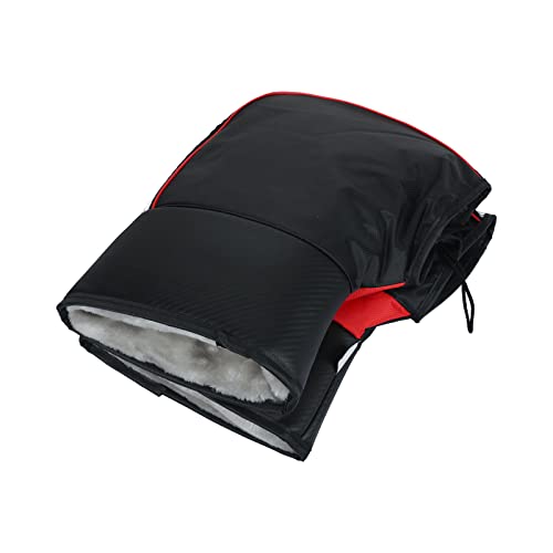 XGOPTS Winter Waterproof ATV Hand Muffs ATV Gloves Windproof Snowmobile Handlebar Covers Motorcycle Gloves Thicken Thermal Grip Handlebar Gauntlet Mitts Hand Warmer Covers - color: Black Large