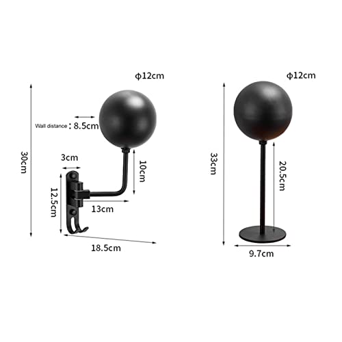 Motorcycle Helmet Holder Wall Mount 180 Degree Rotation Double Hook Helmet Hanger Bracket Display Rack for Helmets Caps Jackets Basketball Tail Box Garages Living Rooms Of
