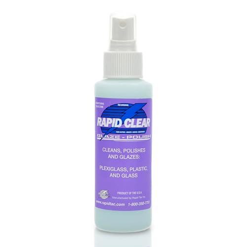 Rapid Clear Polish 4oz | Final Cleaning and Polish for Vinyl Films, Wraps, Plexiglass, Glass, and Polycarbonates | Helps Prevent Water Spotting for Graphics Installation - size: 4 Oz