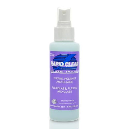 Rapid Clear Polish 4oz | Final Cleaning and Polish for Vinyl Films, Wraps, Plexiglass, Glass, and Polycarbonates | Helps Prevent Water Spotting for Graphics Installation - size: 4 Oz