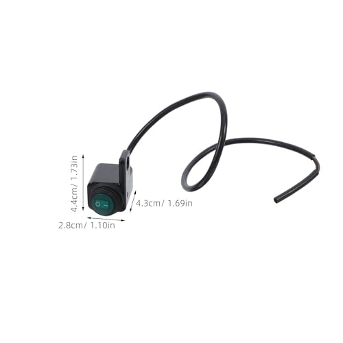 Abaodam Motorcycle Waterproof Handlebar Switch with Green LED Light, Alloy Mirror Mount for Auxiliary Headlight and Turn Signal Control, Universal Fit for Motorbike, Scooter, ATV, Utv