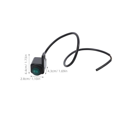 Abaodam Motorcycle Waterproof Handlebar Switch with Green LED Light, Alloy Mirror Mount for Auxiliary Headlight and Turn Signal Control, Universal Fit for Motorbike, Scooter, ATV, Utv