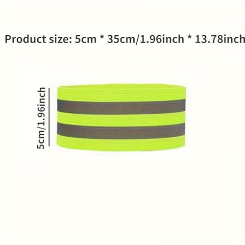 4pcs Cycling Luminous Armband，Safety Visibility Cycling Armband，Adjustable Sports Reflective Armband，Multi-Purpose Outdoor Activity Armband