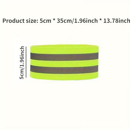 4pcs Cycling Luminous Armband，Safety Visibility Cycling Armband，Adjustable Sports Reflective Armband，Multi-Purpose Outdoor Activity Armband