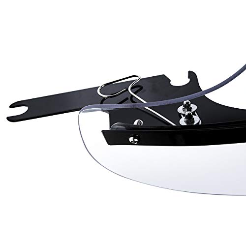 20" Clear Detachable Quick Release Windshield W/Black Brackets For Harley Road King 1994-2023