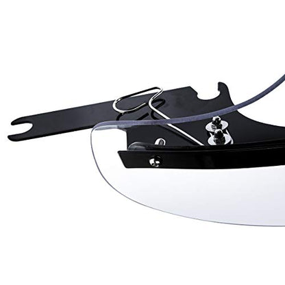 20" Clear Detachable Quick Release Windshield W/Black Brackets For Harley Road King 1994-2023