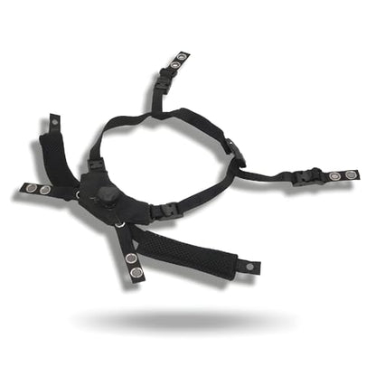 Helmet Chin Strap for Fast MICH Wendy Helmet, 4 Points Tactical Helmet Accessories Retention System Chin Strap, Helmet General Suspension Lanyard with 4 Sets of Fastening Screws - color: Black