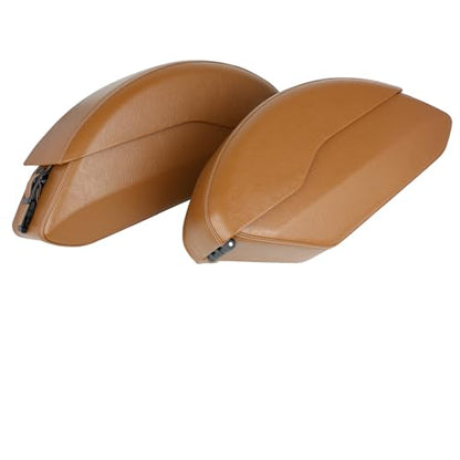 Motorcycle Saddlebag Side Pocket luggage Fits for Indian Scout Sixty ABS 2015-2023 Model Brown - color: Brown