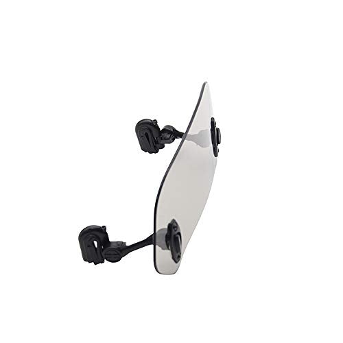 Motorcycle Adjustable Clip-On Windshield Windscreen Extension Spoiler Deflector (gray) - color: gray