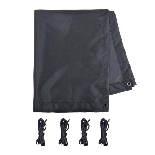 Heavy Duty 8 Mil Tarp Cover Waterproof UV Resistant Tarpaulin Used for Outdoor, Hunting, Camping, Backpacking, Canopy Tent, Ground Tarp, Cover Boat, Motorcycles, Roofs, Wood - color: Black-420d, size: 6 Feet x 8 Feet
