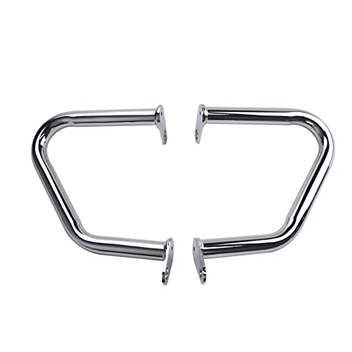 Motorcycle Bumper Engine Protector Compatible with Tri-umph Bonneville T100 T120 2017-2024 Street Twin Speed Twin 900 2023-2025 Thruxton R Speedmaster Crash Bar Protector (Chrome)
