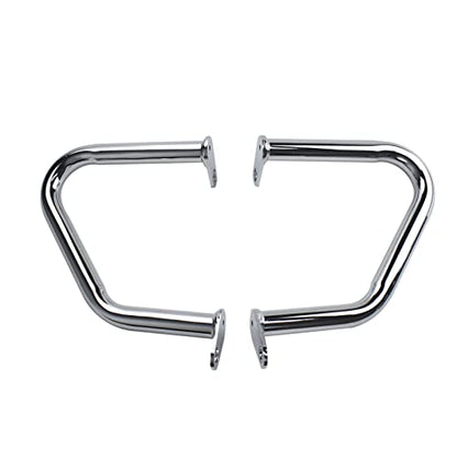 Motorcycle Bumper Engine Protector Compatible with Tri-umph Bonneville T100 T120 2017-2024 Street Twin Speed Twin 900 2023-2025 Thruxton R Speedmaster Crash Bar Protector (Chrome)