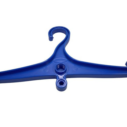 Scuba Choice Wetsuit & Drysuit Hanger – Heavy-Duty Hanger for BCD, Wetsuits & Scuba Gear Storage, Drying & Organization - color: Blue (Wide-shoulder+anti-slip)