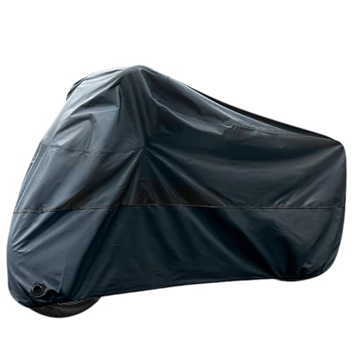 Motorcycle Cover Waterproof Outdoor Universal Heavy Duty Weather Durable Quality Waterproof Sun Outdoor Protection Scooter Shelter Tear Proof Fits up to 104" Motorcycles Bike Vehicle - color: Black
