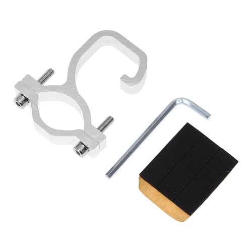 Universal Aluminum Alloy Motorcycle Hanging Helmet Hook Foldable Handlebar Hooks for Hanging Cup Holders Gloves Luggage for Scooters Silver Tone 1Set Hexagon Wrench Gasket - color: Silver Tone, size: 2.43"