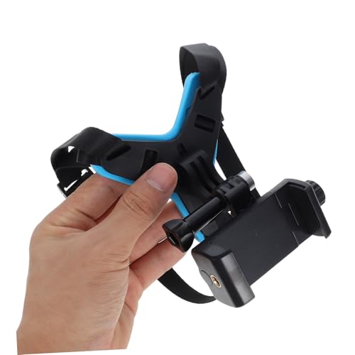 Mikikit Rugged Helmet Camera Mount for Phone Buckle Strap Stable Grip Design for Tough Riding Conditions Reliable Attachment for Uninterrupted Usage - color: Multi